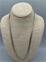 18k Electroplate 22in Curb Link Necklace