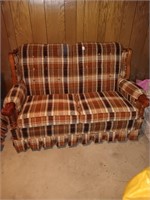 Early plaid love seat