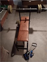 Weight bench w/ weights