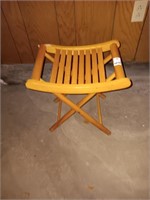 Wood folding seat