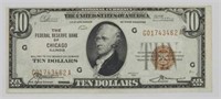 1929 $10 National Currency Federal Reserve Chicago