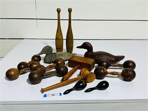 Group Lot - Antique & Vintage Wooden Items