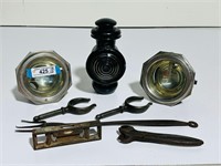 Early Automobile Lights & Tools