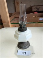 White Glass Oil Lamp