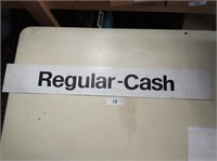 Metal Regular Cash Sign - 33 in long