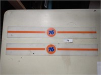 (2) 76 Plastic Signs - 26.5 in long