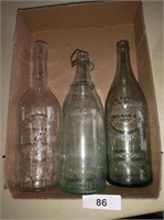 (3) Glass Bottles