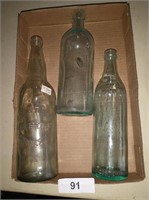 (3) Glass Bottles