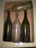 (4) Glass Bottles