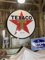 6 ft. Texaco Porcelain sign