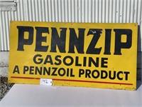 Pennzip Gasoline Sign