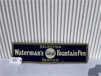 Waterman's Ideal Fountain Pen Porcelain Sign