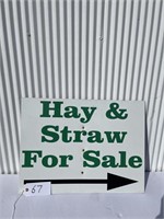 Hay and Straw For Sale Sign