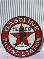 Texaco Gasoline Filling Station SIgn Porcelain