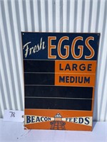 Fresh Eggs Beacon Feeds Sign