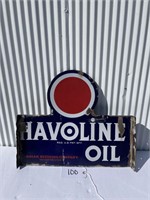 Havoline Oil Sign Porcelain