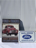 Sales and Service Sign with Ford Sign