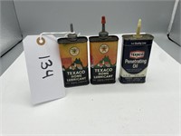 Texaco Oil Cans