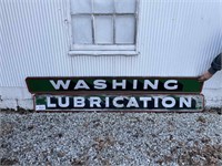 Washing Lubrication Sign 2 Pieces Porcelain