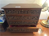 Multi Drawer Jewelry Box & Contents