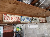 Collection of Indiana License Plates