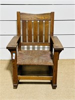 Rush Bottom Oak Rocking Chair