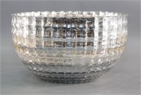 Pressed Glass Silver Lustre Bowl