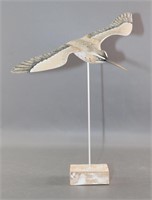 Carved Wood Flying 'Shorebird' Figurine