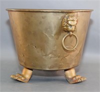 Brass Bucket Converted To Planter