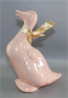 Ceramic Pink Duck Figurine