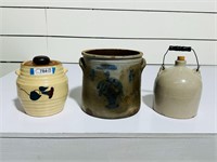 Stoneware Cookie Jar, Crock & Jug