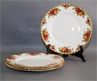 (4) Royal Albert 'Old Country Roses' Dinner Plates