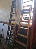 (3) wooden ladder...8', 6', and 4'