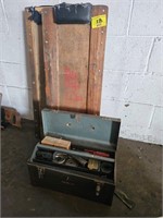 (2) wooden creepers, Craftsman toolbox with screw