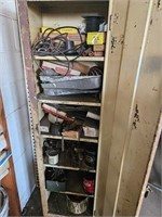 metal cabinet with electrical wiring, paint