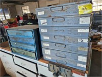 (7) boxes of various door tray and plastic rivets