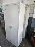 (2) metal shop storage cabinets