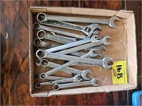 flat of Snap-On metric and standard wrenches