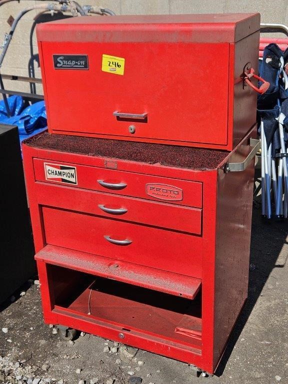 Snap-On top chest and Proto tool cart