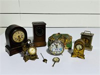 Group Lot - Antique & Vintage Clocks
