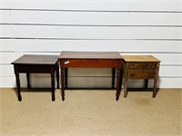 Group Lot - Wooden Table & Side Tables