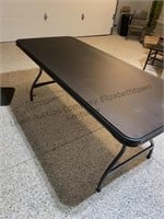 Black lifetime folding table 6 foot