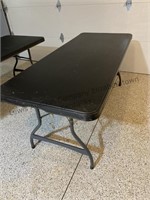 Lifetime black 6 foot folding table