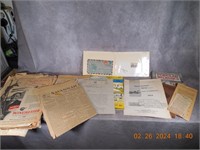 Large lot paper Ephemera Popular Mechanics, stamps