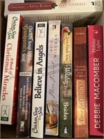 Box of paperback novels and more