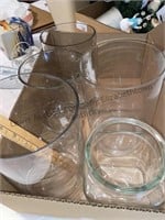Box of glass vases