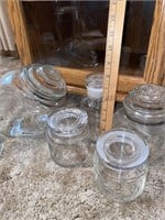 Box of glass canisters