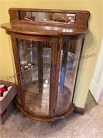 Small curio cabinet approximately 50”x15”x32”