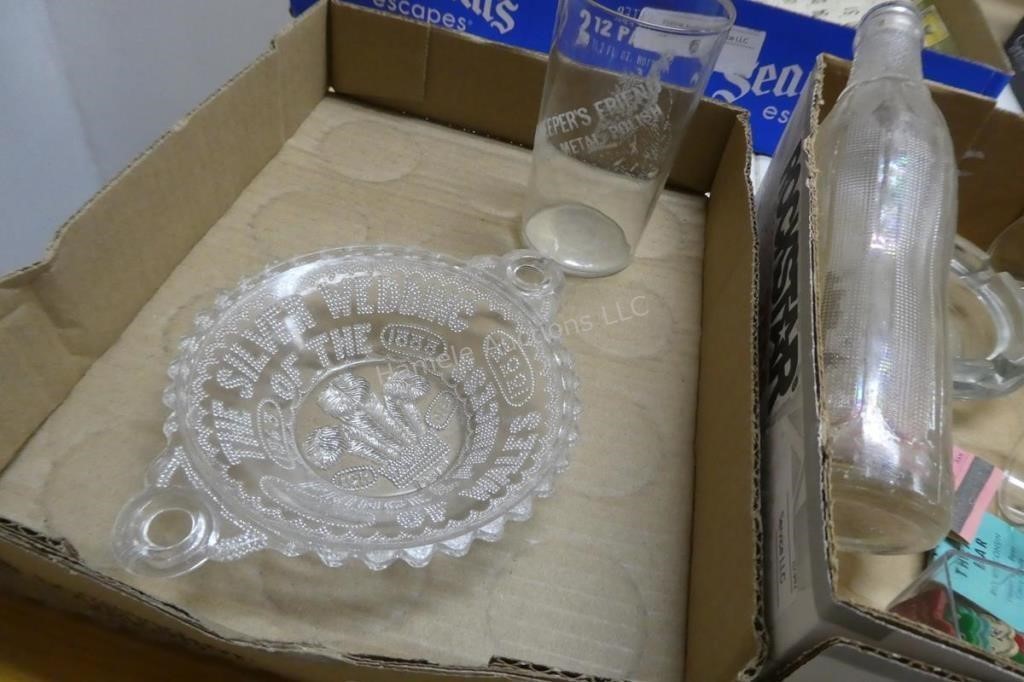 Antique glass dish Prince of Wales Wedding - March