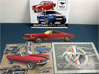 4X FORD MUSTANG METAL SIGNS